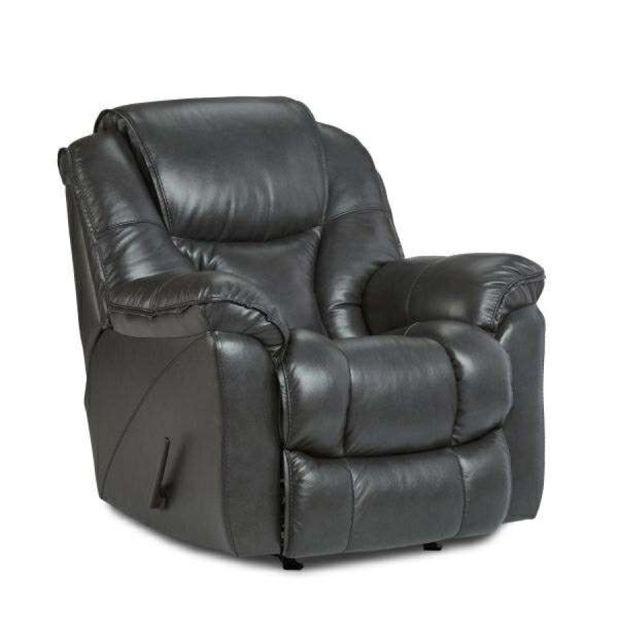 Living Room * | Unique Henry Charcoal Rocker Recliner