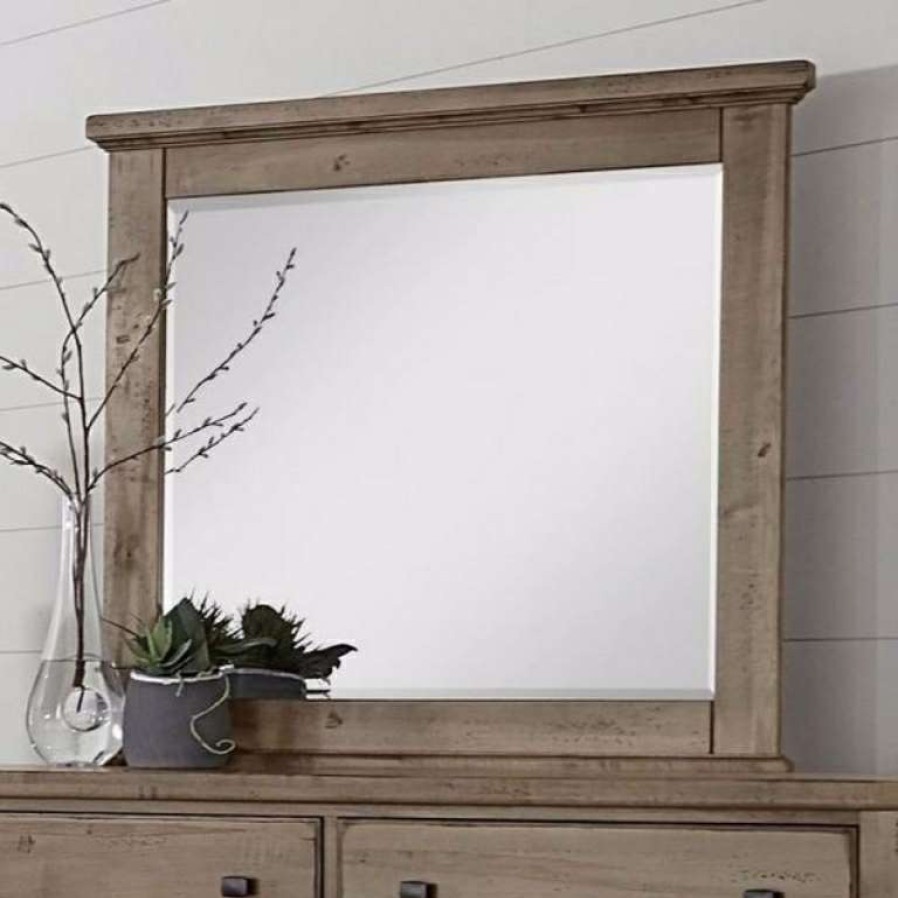 Bedroom * | Good Quality Stone Grey Cool Rustic Landscape Mirror