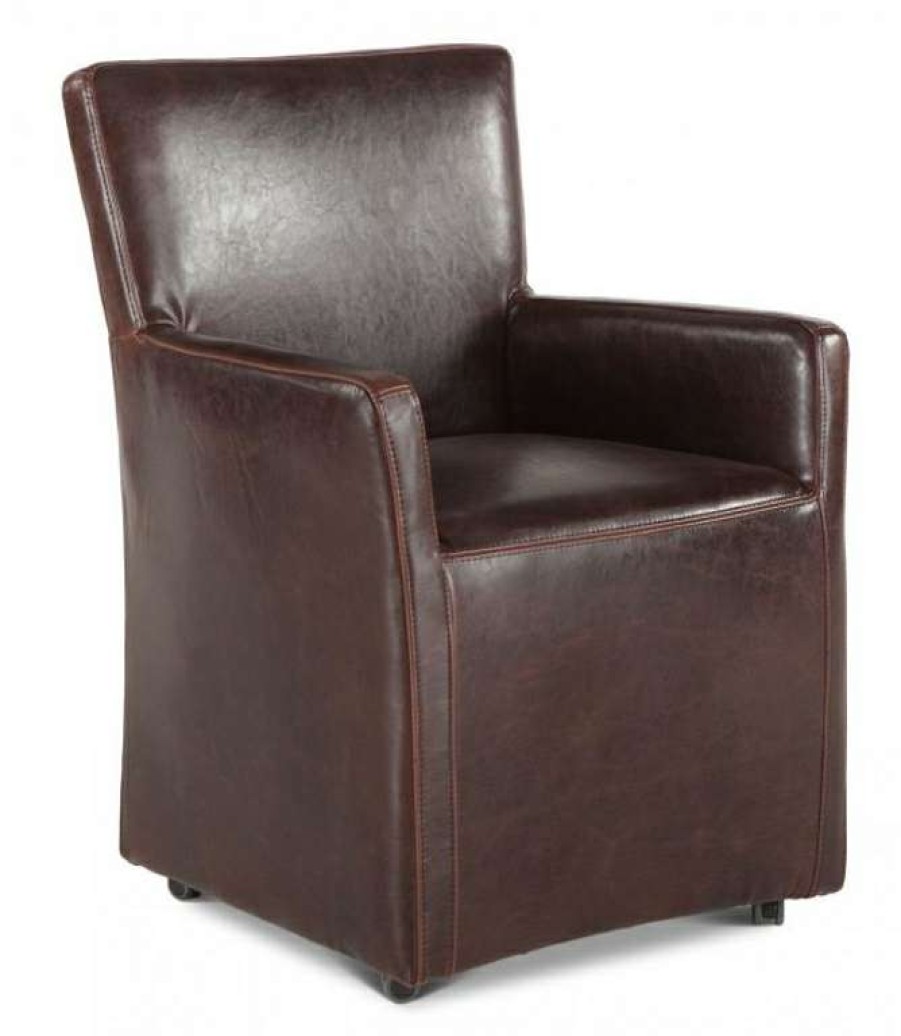 Dining Room * | Special Peabody Leather Arm Dining Chair