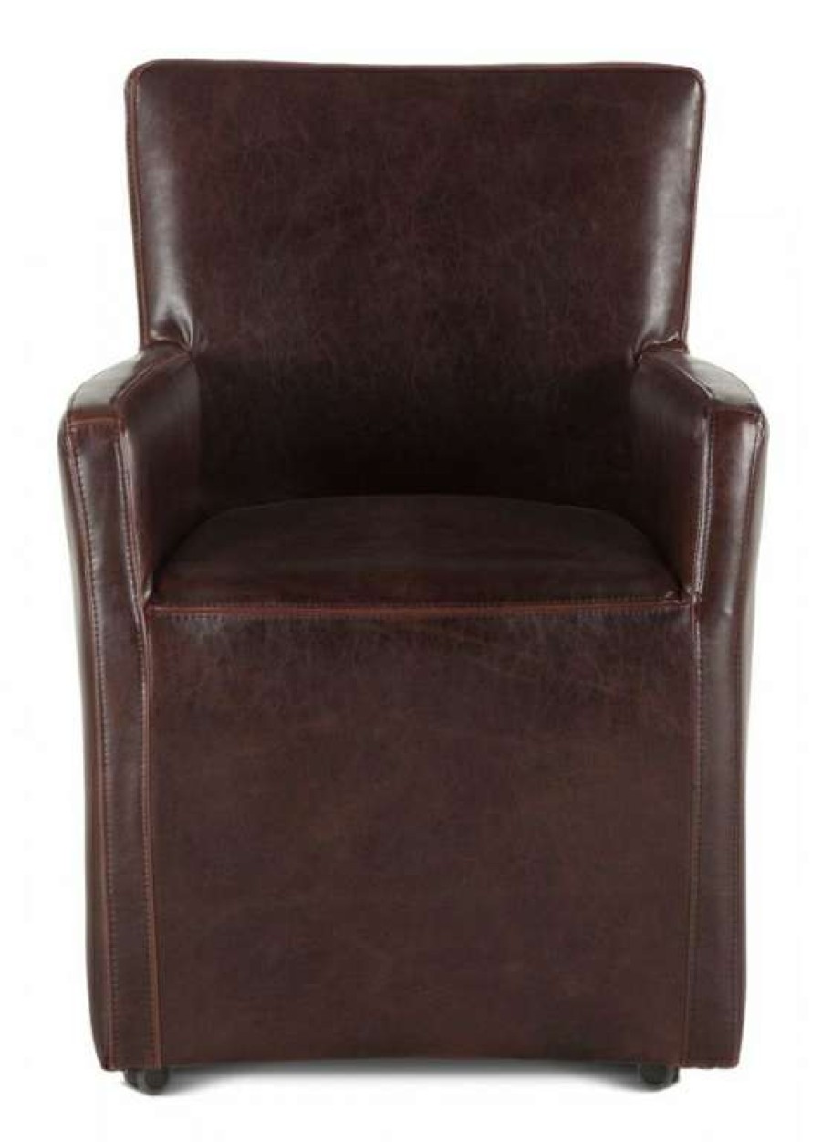 Dining Room * | Special Peabody Leather Arm Dining Chair