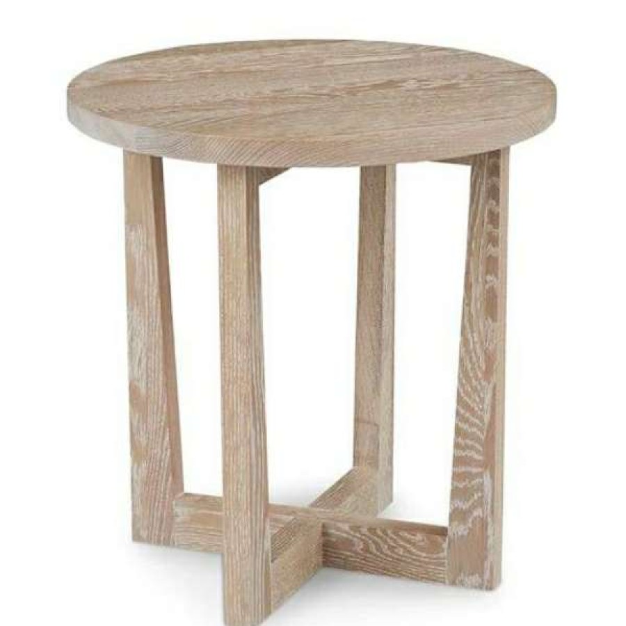 Furniture * | Best Sale Liam Oak Round End Table