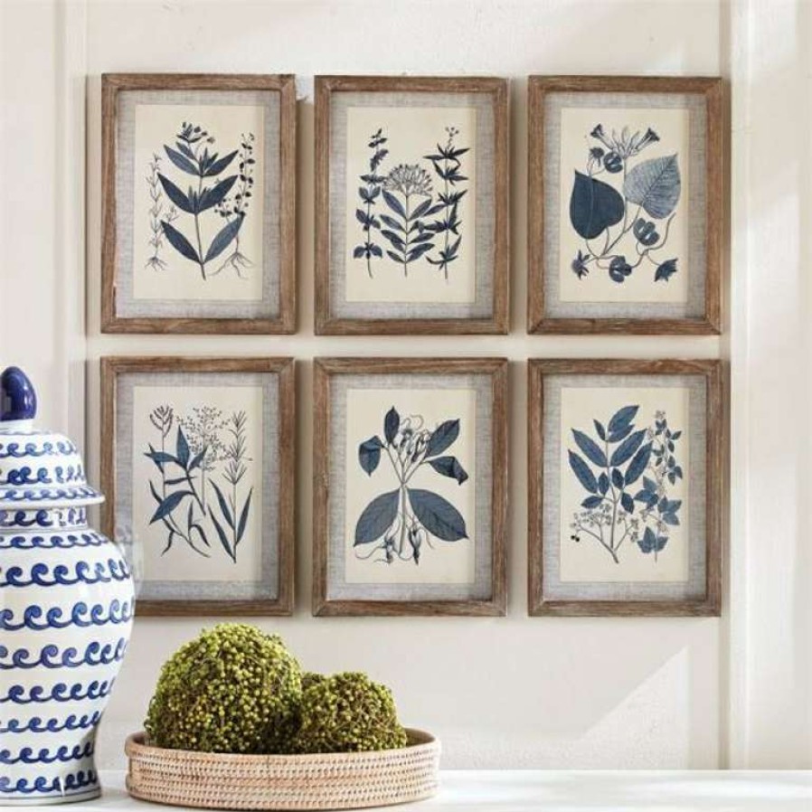 Decor * | Store Blue Leaf Set