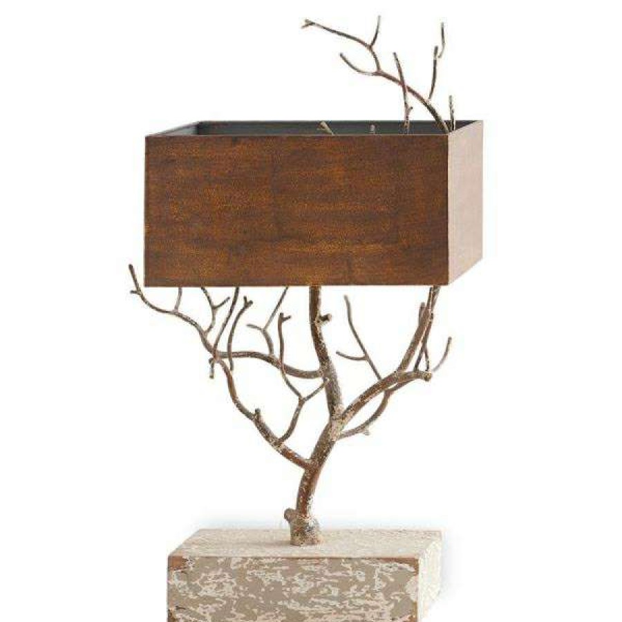 Decor * | Best Sale Rustic Tree Lamp