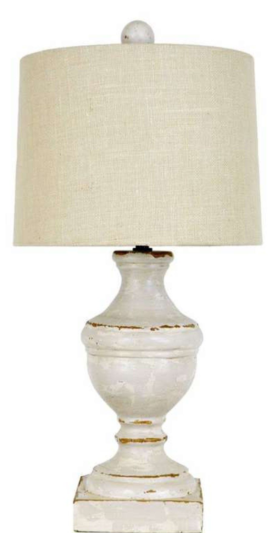 Decor * | Best-Selling Cream Distressed Lamp