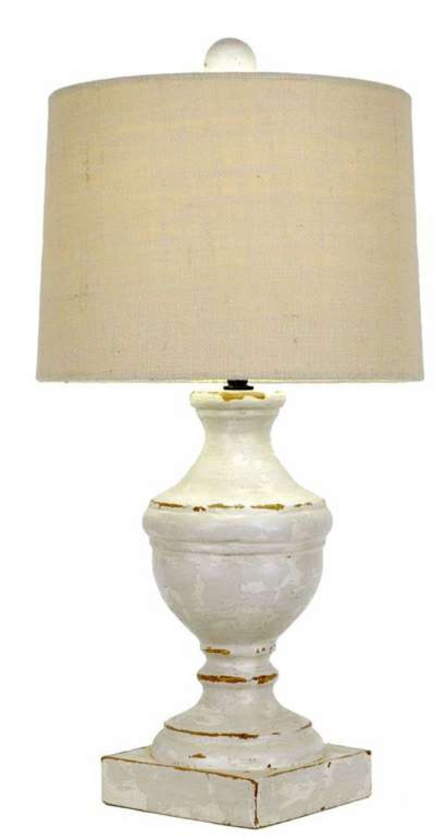 Decor * | Best-Selling Cream Distressed Lamp