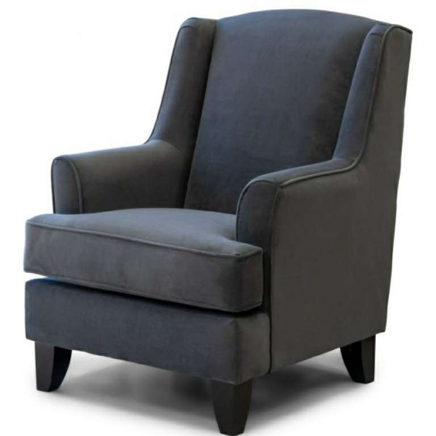 Living Room * | New Threads Bella Asphalt Accent Chair