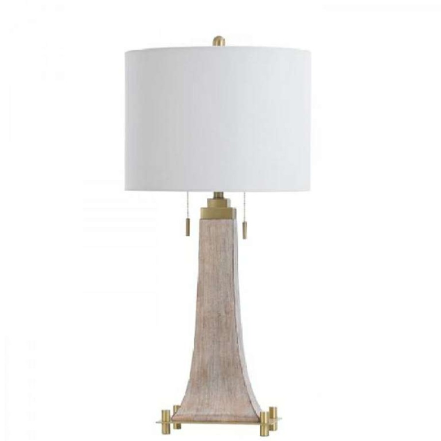 Decor * | Top Sell Baffo Antique Brass Table Lamp