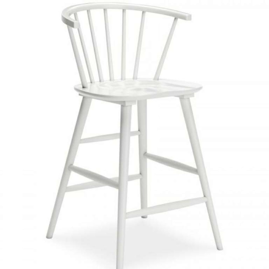 Dining Room * | Opening Sales Grannen White Counter Stool