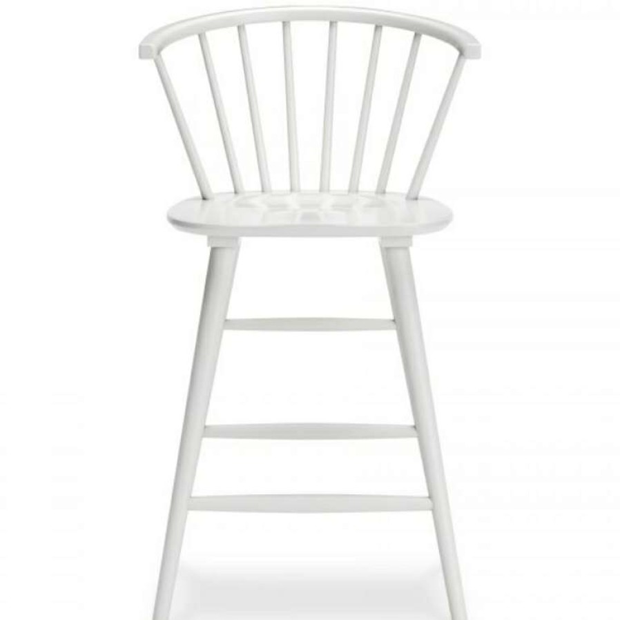 Dining Room * | Opening Sales Grannen White Counter Stool